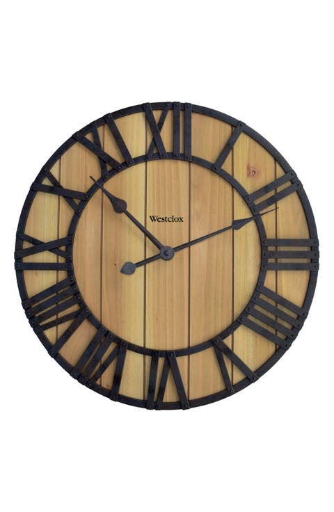 Wood Grain Wall Clock