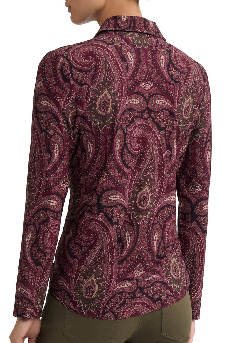 Paisley Button-Up Shirt, Alternate, color, CLASSIC WINE MULTI