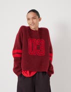 Hush Varsity Jacquard Wool Blend Sweater