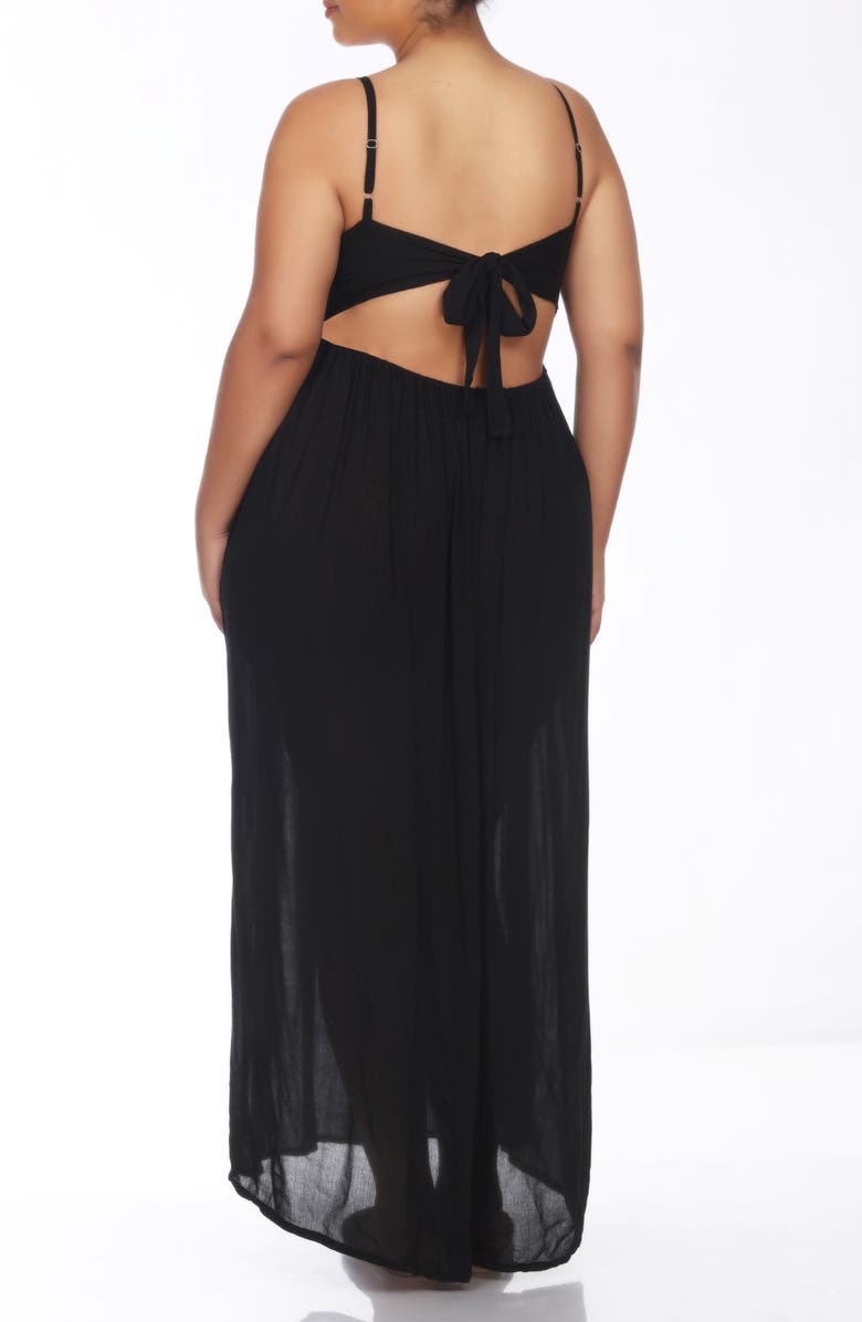 BOHO ME V-Neck Spaghetti Strap Embroidered Maxi Dress, Alternate, color,