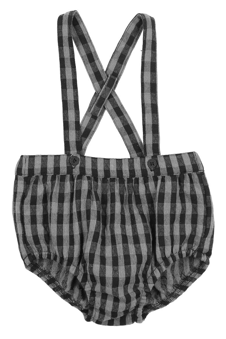 Plaid Shortalls, Main, color, BLACK