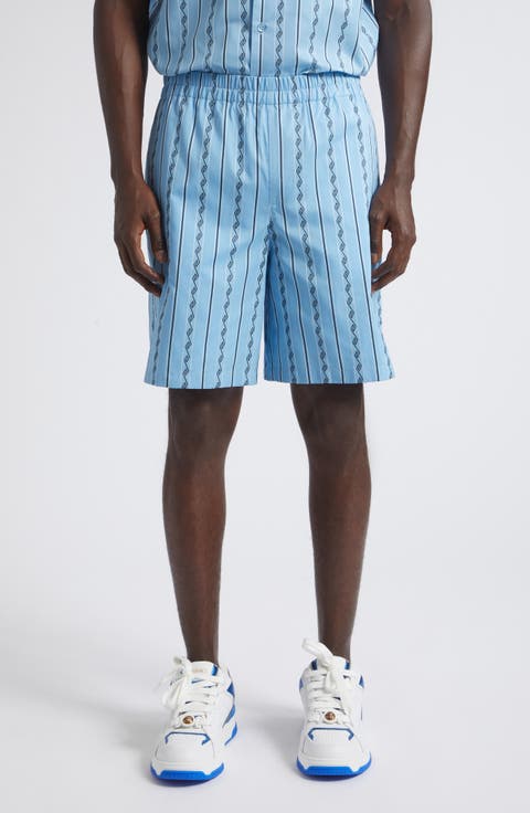 Greca Stripe Jacquard Shorts