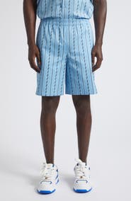 Versace Greca Stripe Jacquard Shorts
