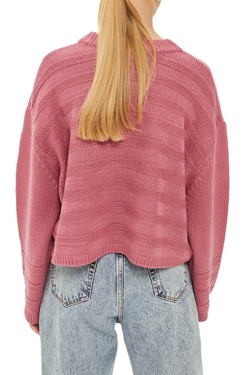 Topshop Ottoman Crop Sweater, Alternate, color, 