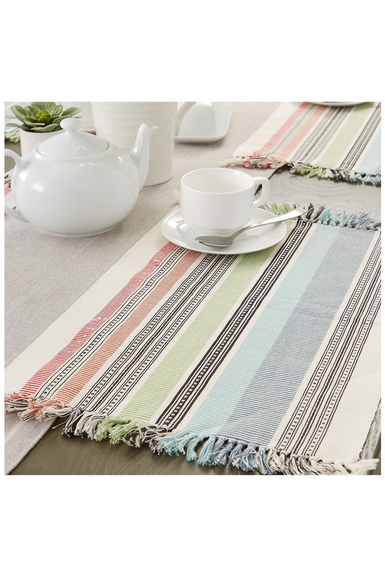 Stripe Set of 4 Placemats, Alternate, color, IVORY MULTI