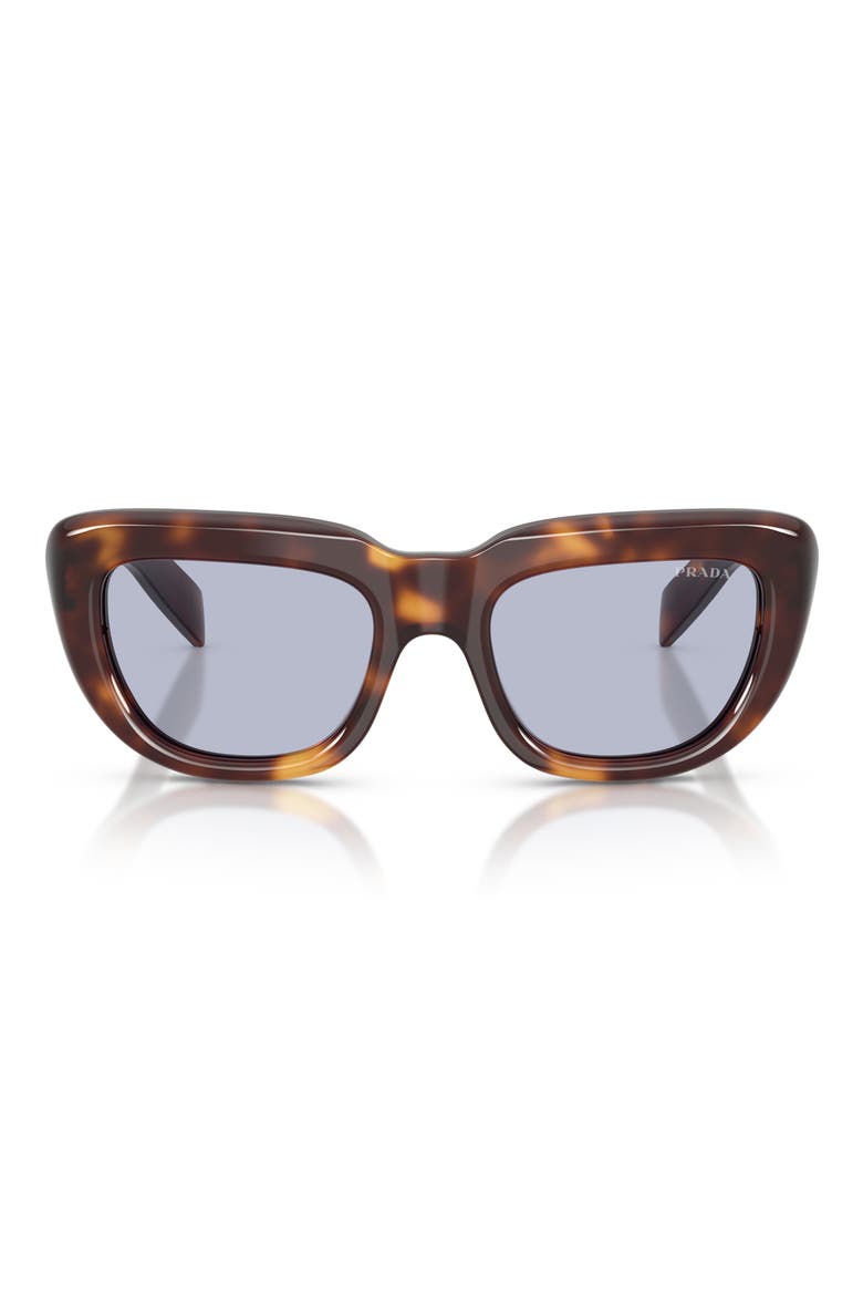 53mm Rectangular Sunglasses, Main, color, CLASSIC TORTOISE / BLUE