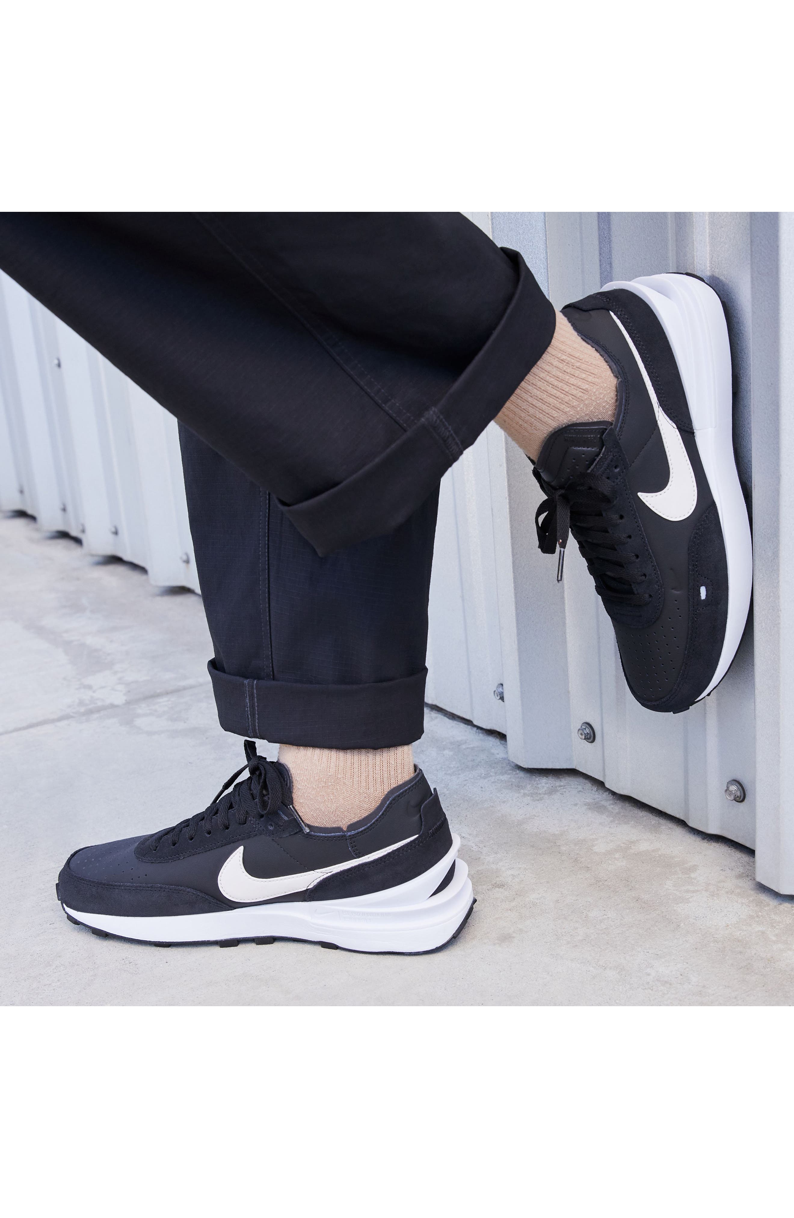 Nike Waffle One Leather Sneaker, Alternate, color, 