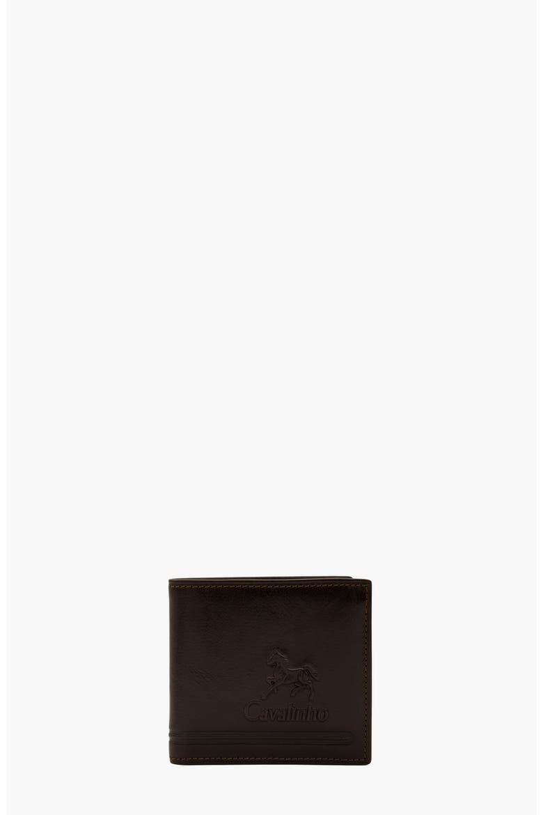 Gentleman Trifold Slim Leather Wallet 554, Main, color, Brown