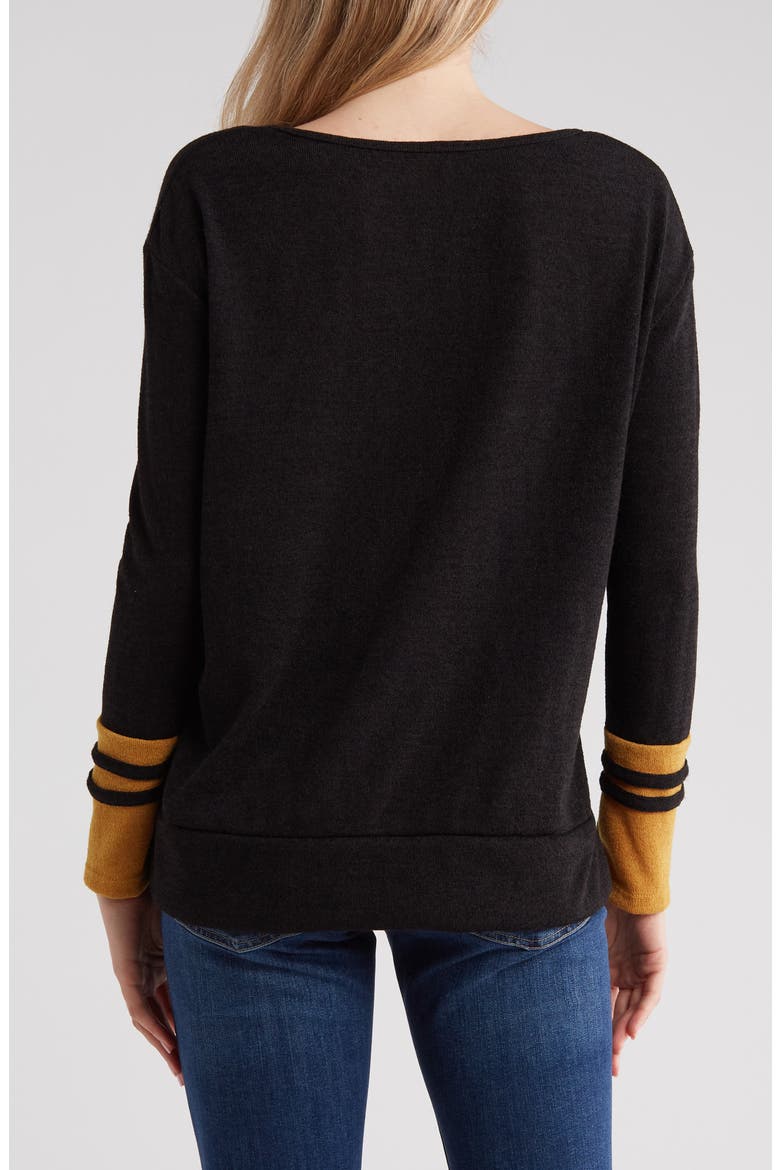 Spring Varsity Sweater, Alternate, color, BLACK