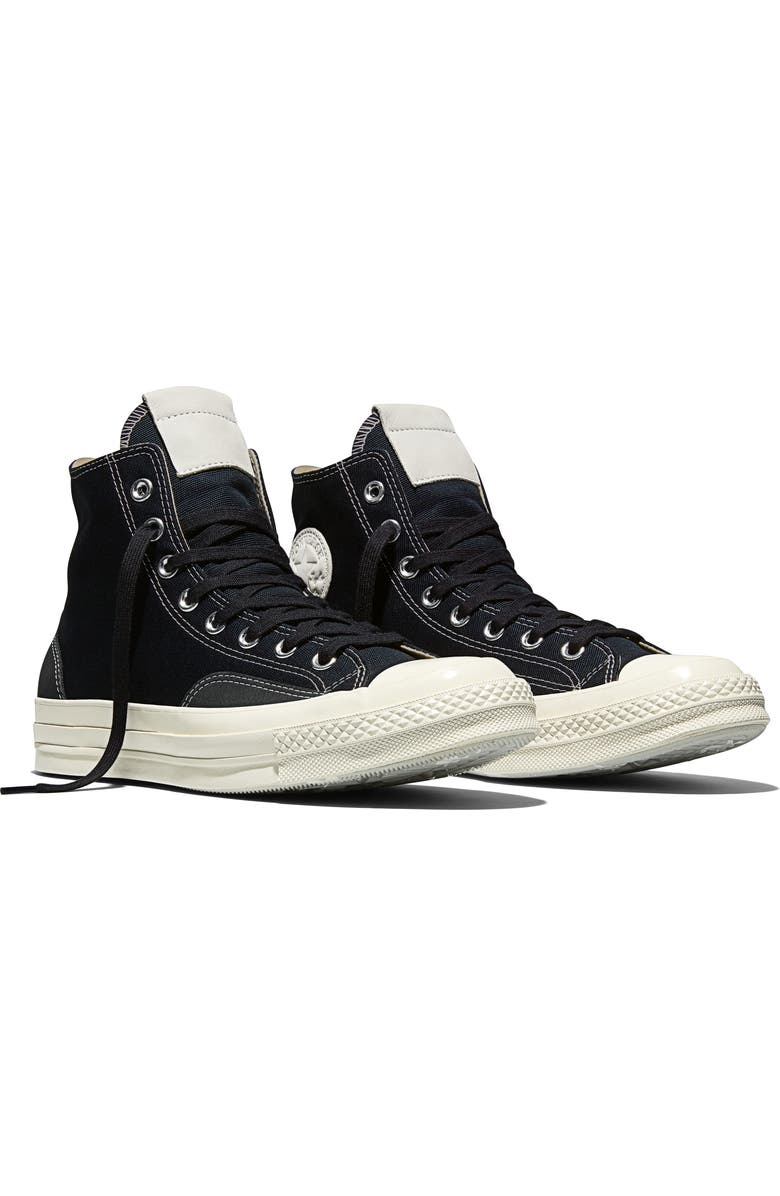 Converse Chuck 70 Canvas & Suede High Top Sneaker, Alternate, color, Total Eclipse/ Egret/ Grey