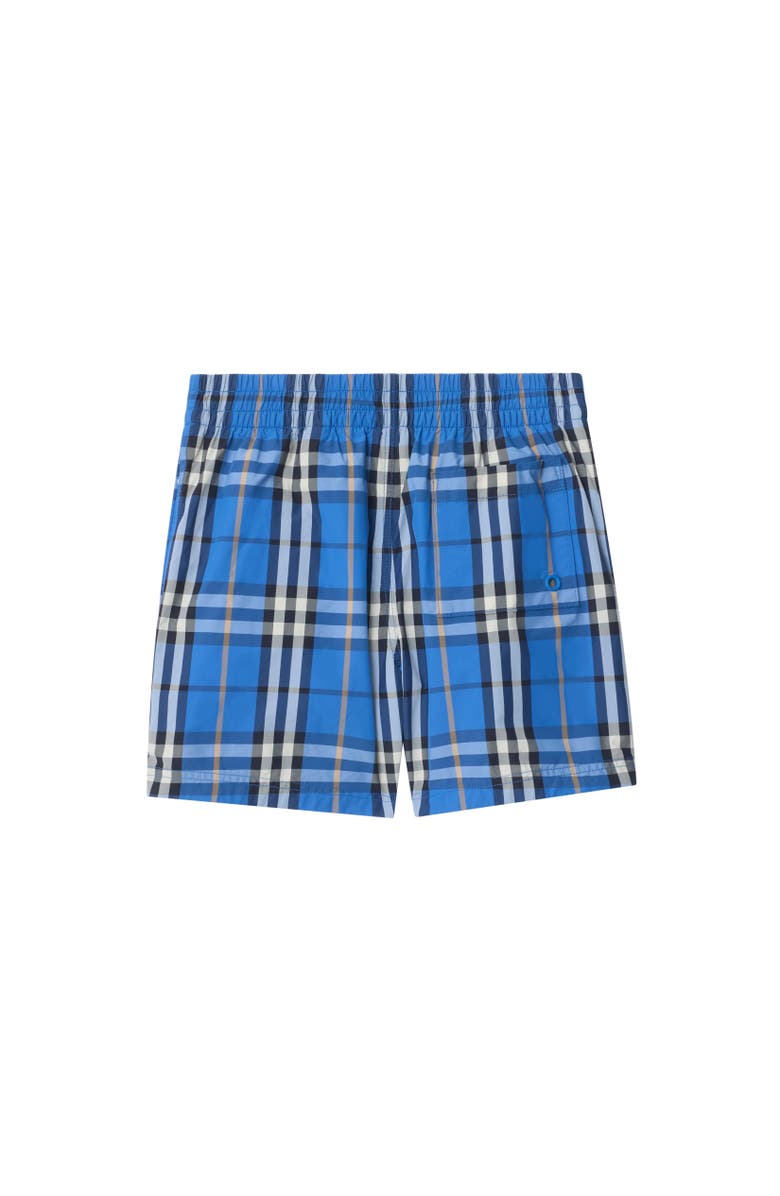 Burberry Check Swim Shorts, Alternate, color, Hyacinth Blue