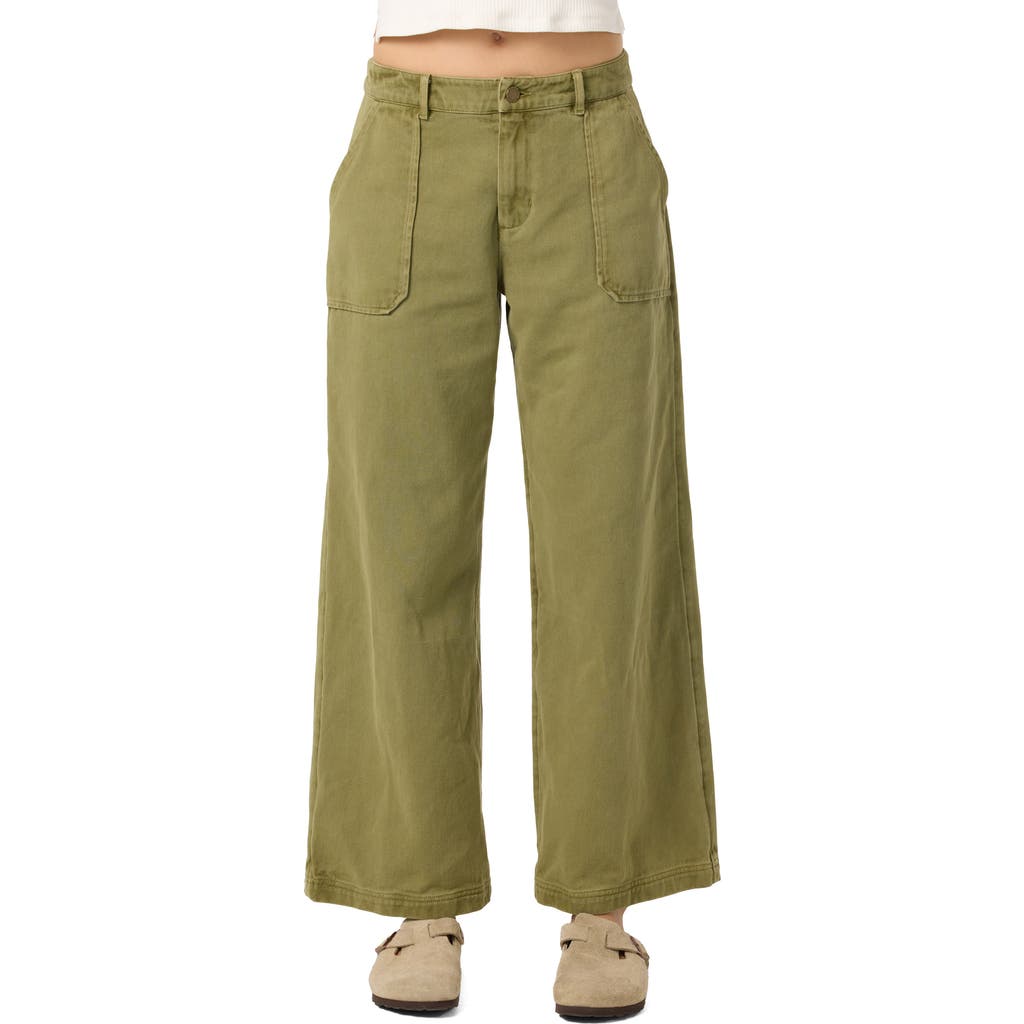 O'neill Chandler Wide Leg Carpenter Pants In Green