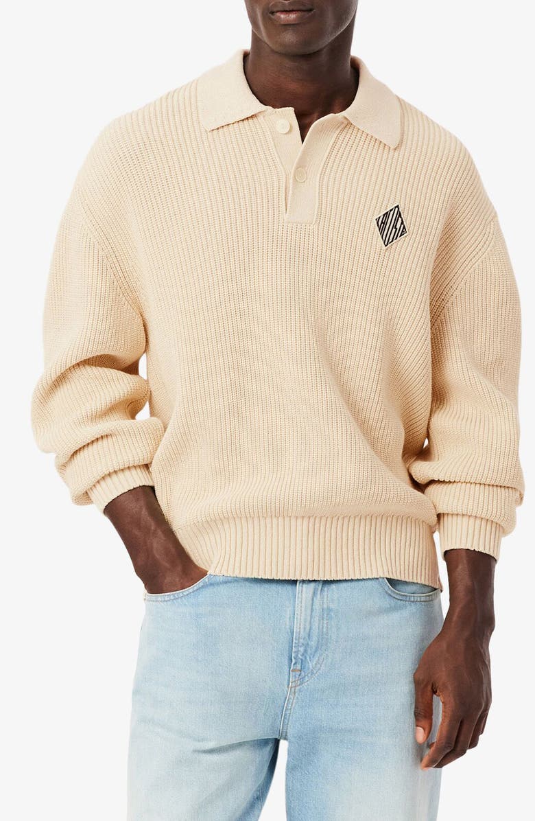 Lacoste Relaxed Fit Polo Sweater, Main, color, Powder