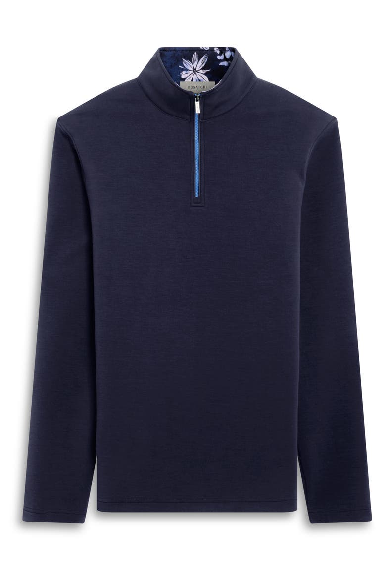 Soft Touch Quarter Zip Knit Top, Alternate, color, NAVY