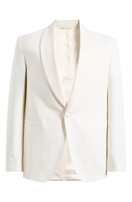 Jack Victor Ethan Stretch Wool Dinner Jacket In Off White