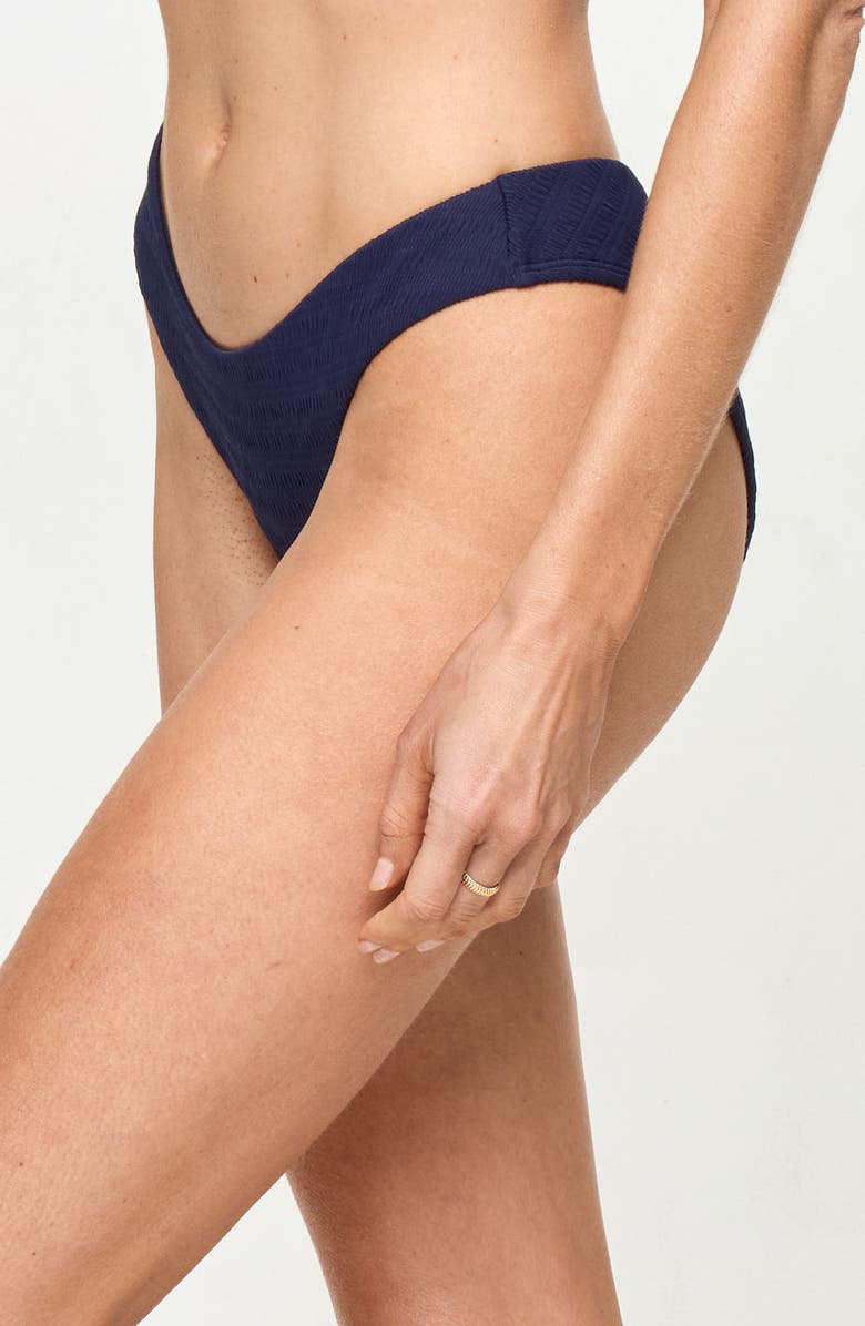 LSPACE Rocky Full Pucker Textured Bikini Bottoms, Alternate, color, Midnight Blue