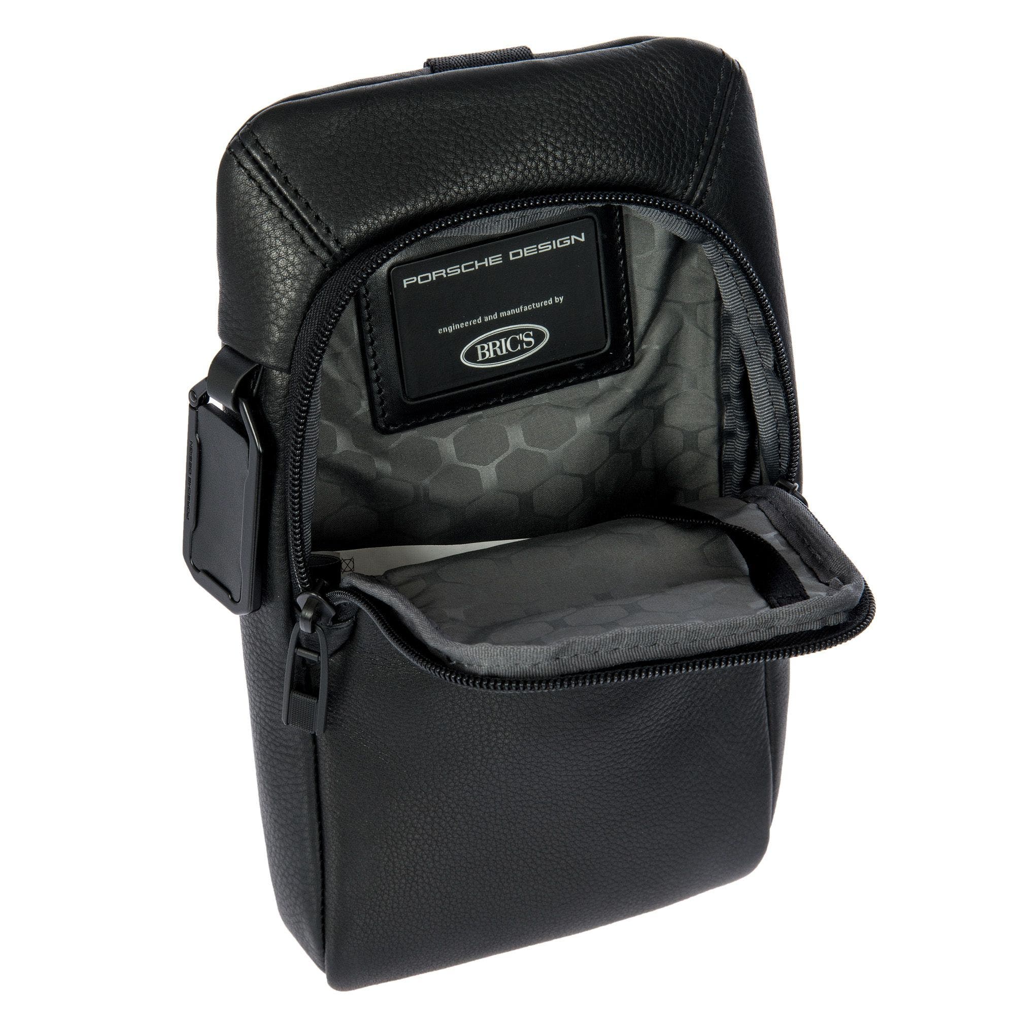 Porsche Design Roadster Leather EVO Crossbody Bag, Alternate, color, Black