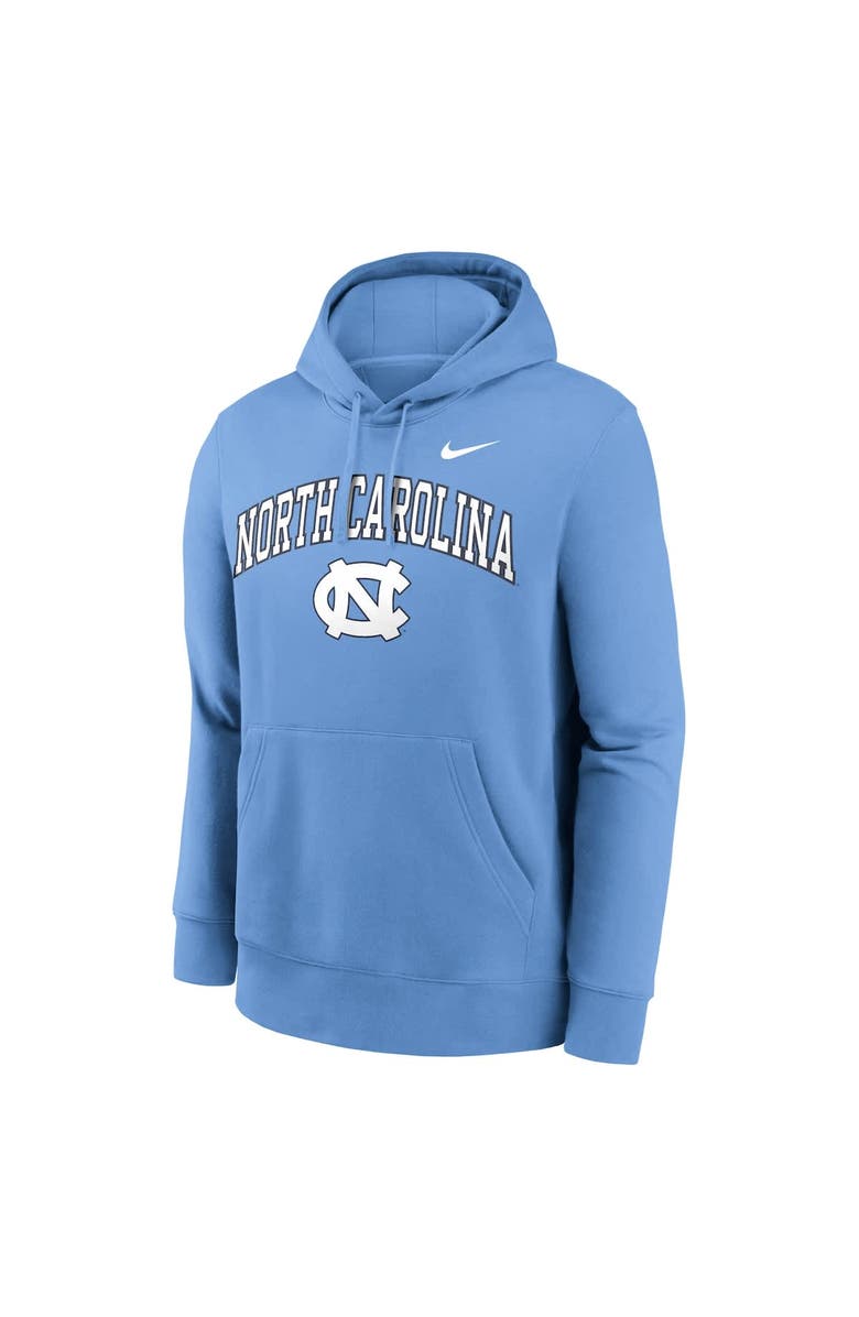 Nike Men's Nike Carolina Blue North Carolina Tar Heels Club Fleece Arch Pullover Hoodie, Alternate, color, Light Blue