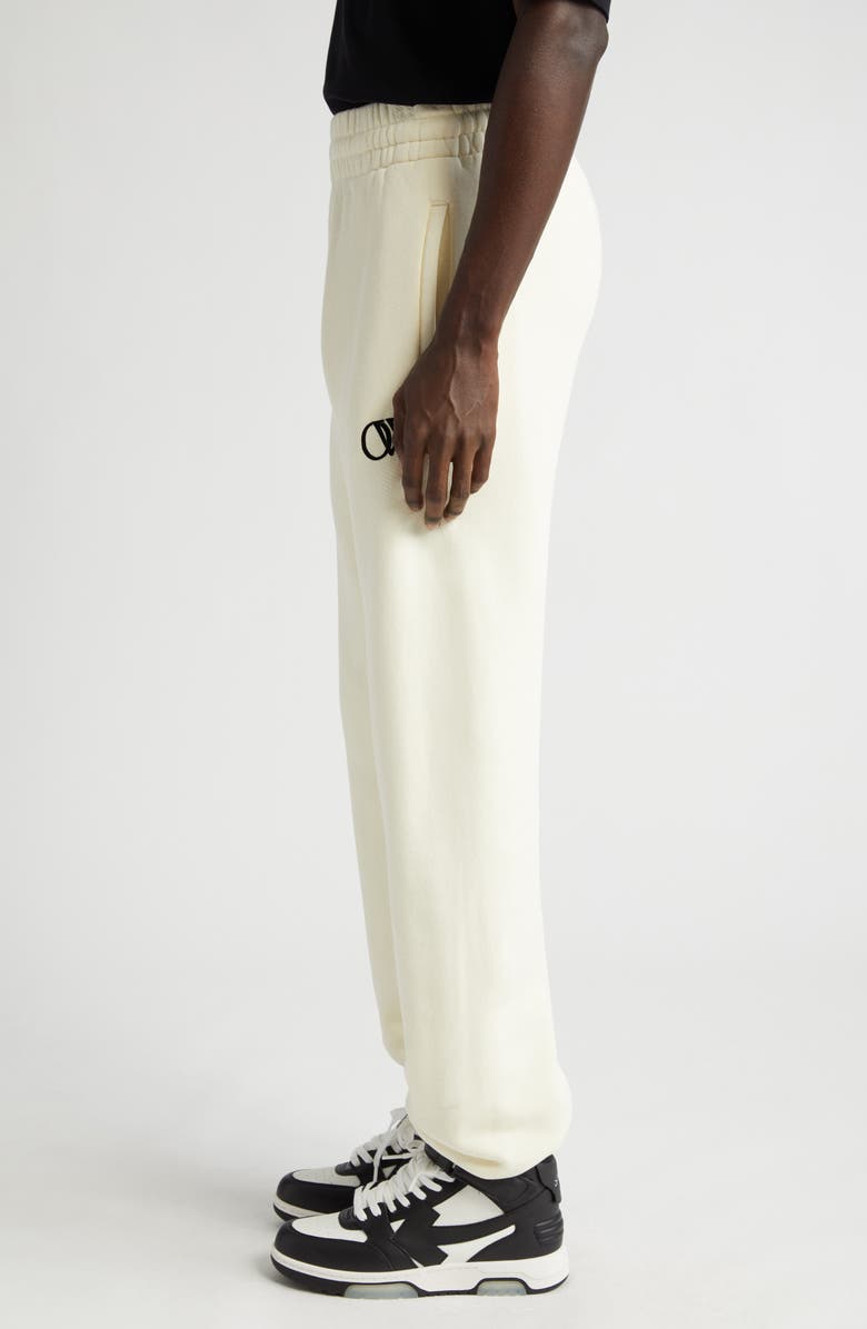Off-White Flocked Logo Cotton Joggers, Alternate, color, 