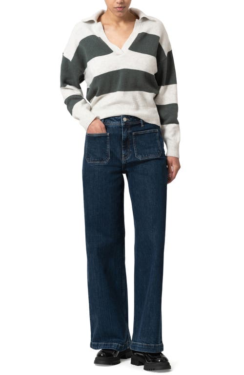 Mavi Jeans Paloma Marine Patch Pocket High Waist Wide Leg Jeans