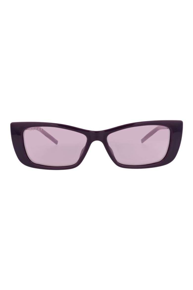 53mm Cat Eye Sunglasses, Main, color, VIOLET VIOLET VIOLET