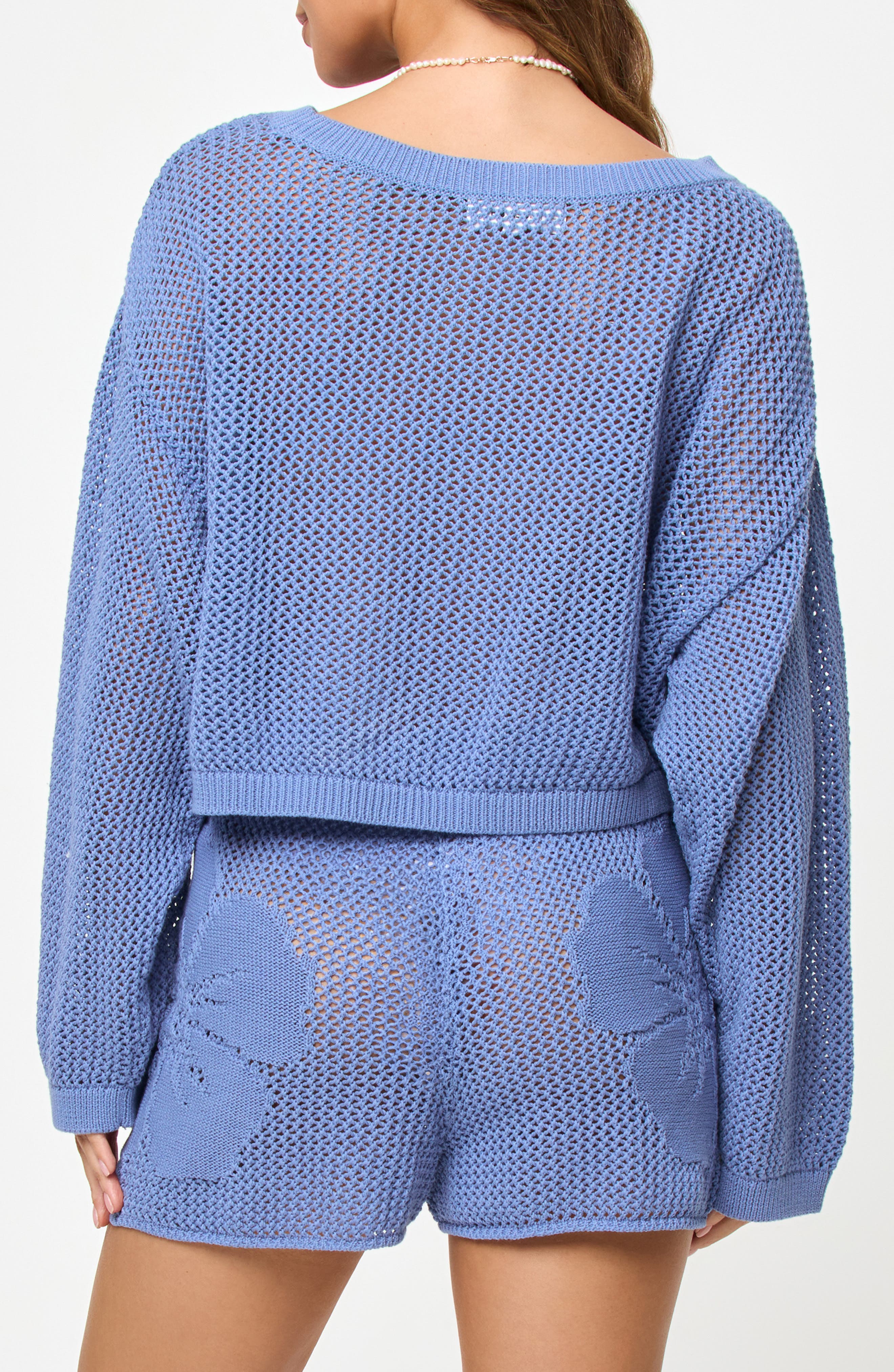 Island Time Open Stitch Cover-Up Sweater - image 4