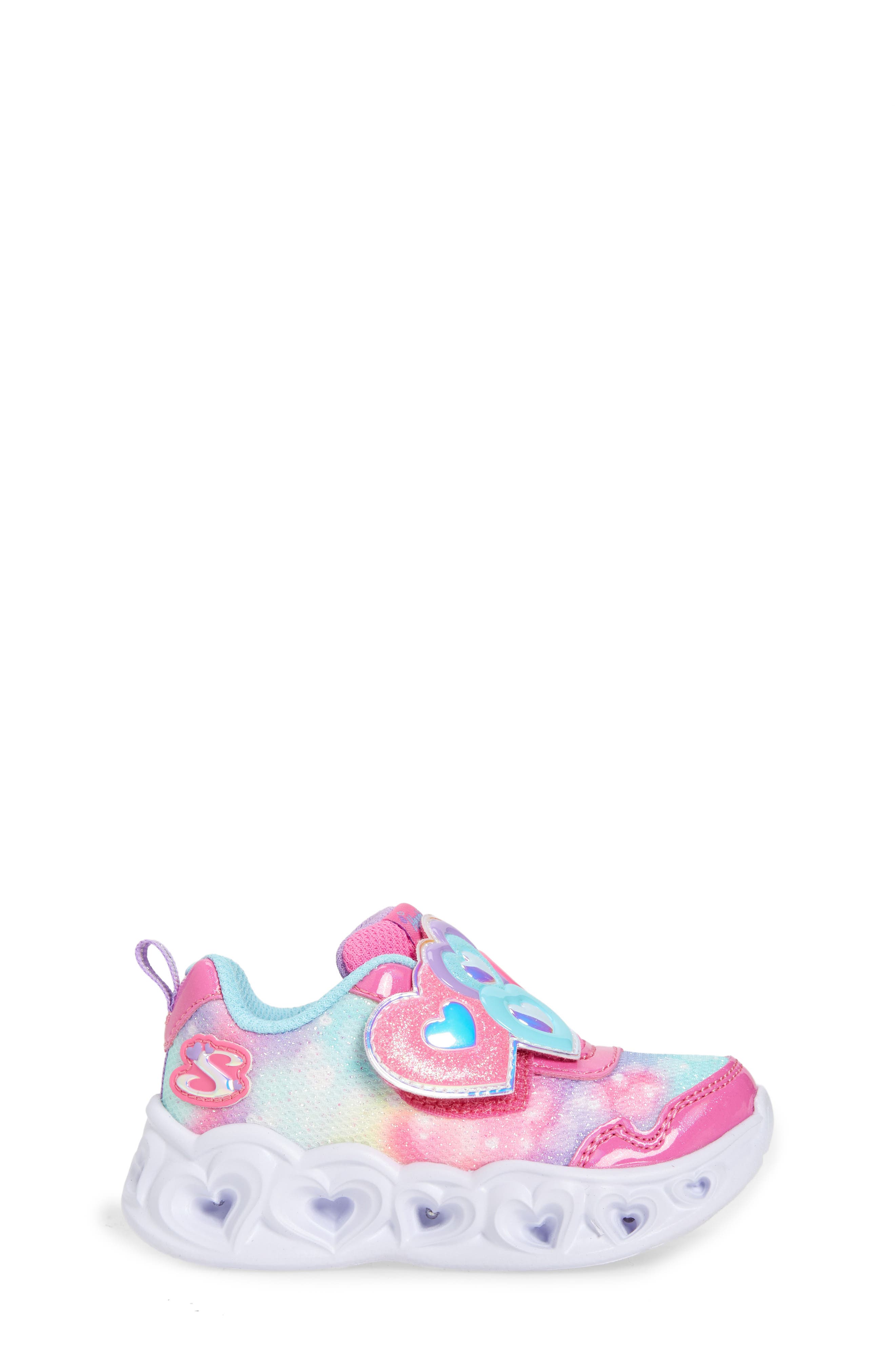 Kids' Heart Lights® Light-Up Sneaker, Alternate, color, PINK/ TURQUOISE