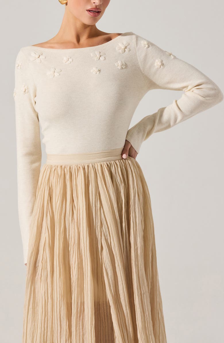 ASTR the Label Bluma Floral Embroidery Sweater, Alternate, color,