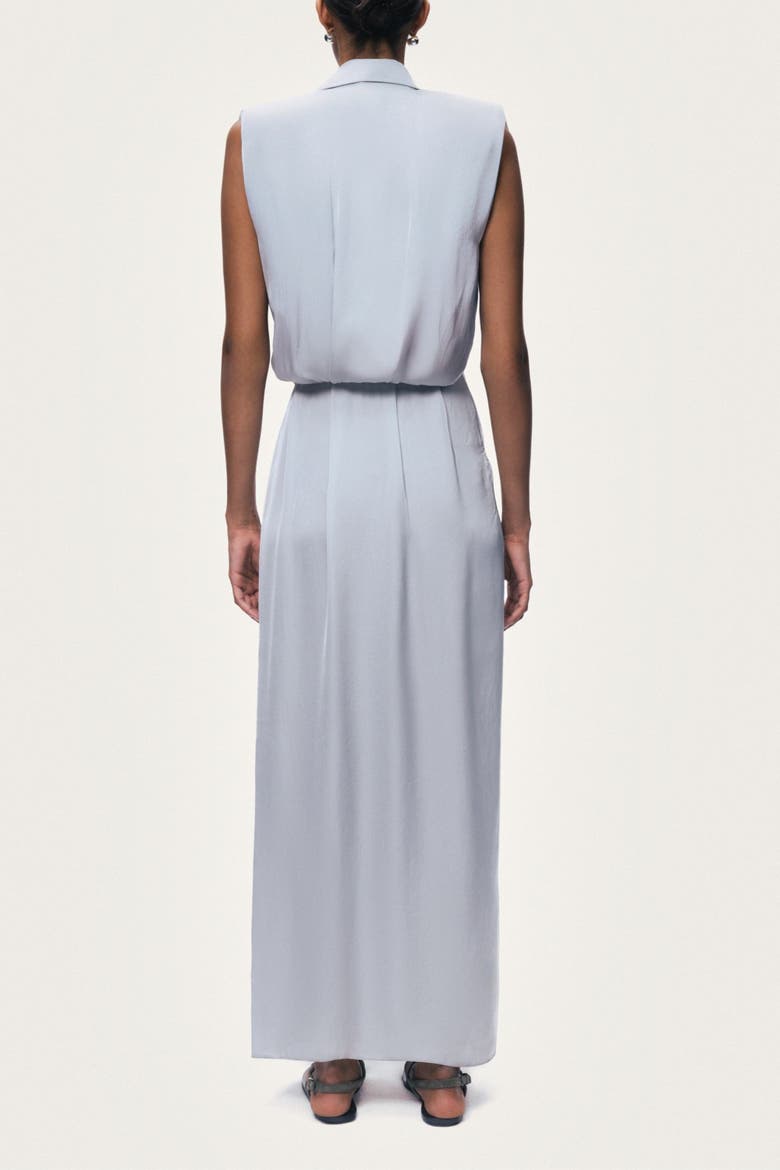 Embellished Belt-Detail Maxi Dress, Alternate, color, Grey