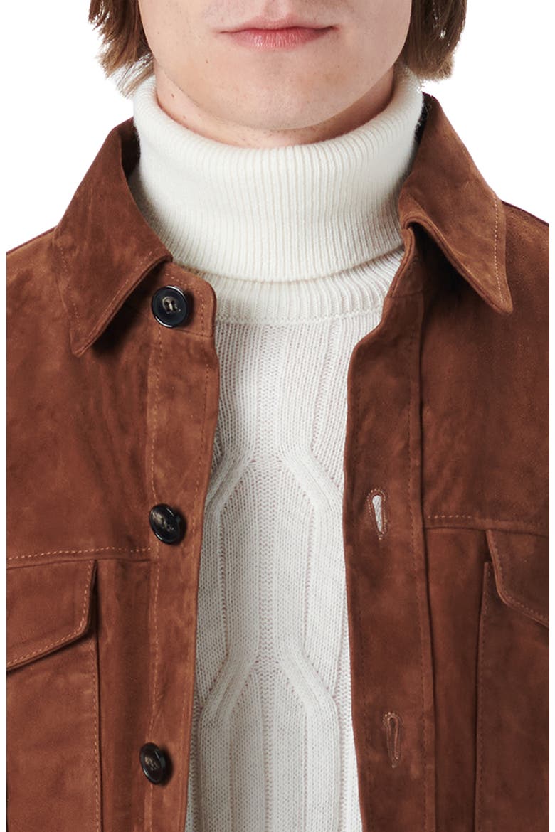 Suede Shirt Jacket, Alternate, color, TOBACCO