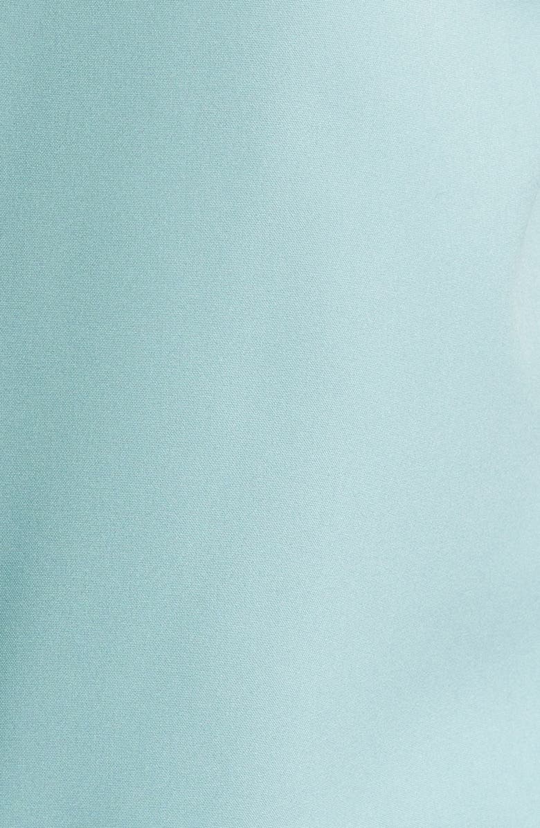 MAVRANS Crochet Trim Short Sleeve Performance Button-Up Shirt, Alternate, color, Blue