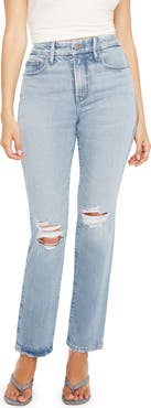 Good American Good Legs Straight Leg Jeans