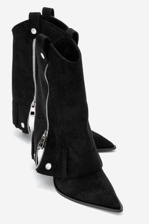 Lola Zip Pointed Toe Heel Boot