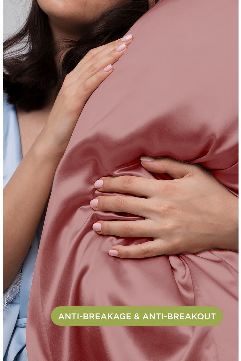Satin Pillowcase, Alternate, color, BLUSH