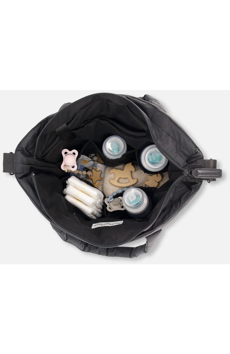 Deux par Deux Unisex Tote-Style Diaper Bag, Alternate, color, Black