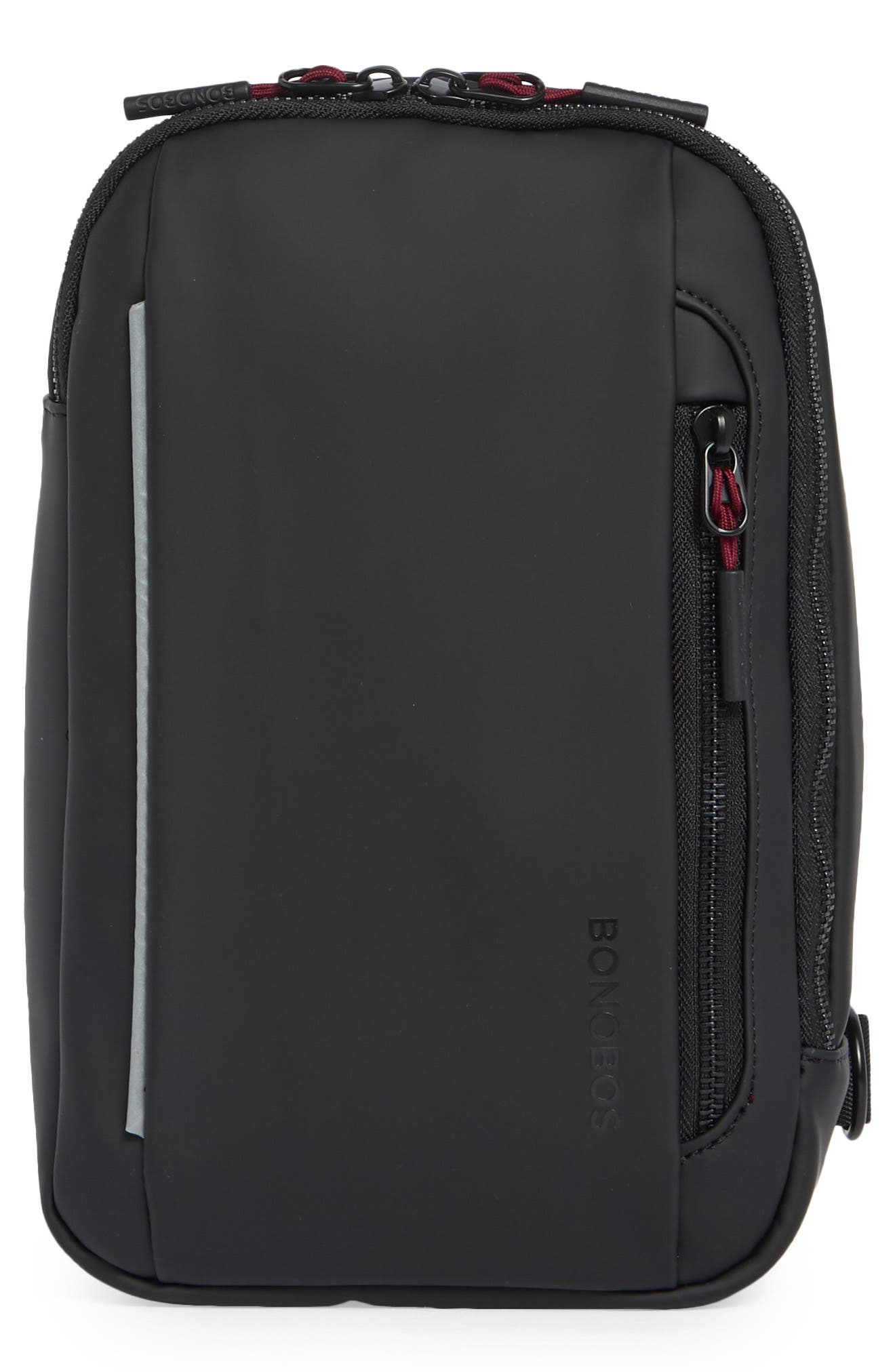 Rubberized Side Zipper Crossbody Bag