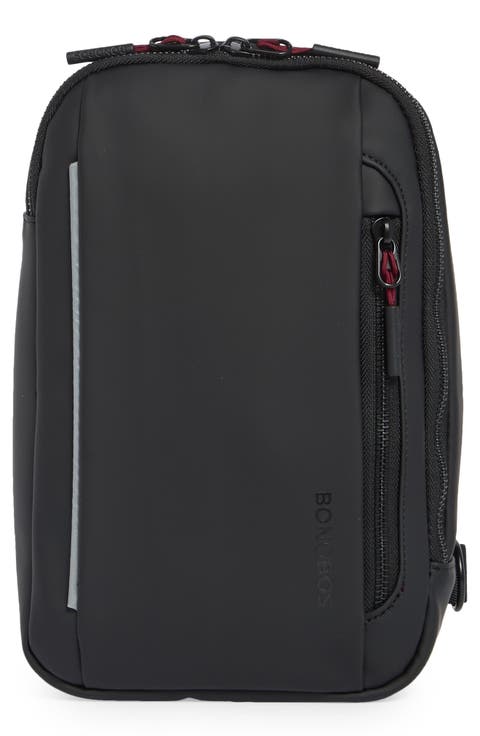 Rubberized Side Zipper Crossbody Bag