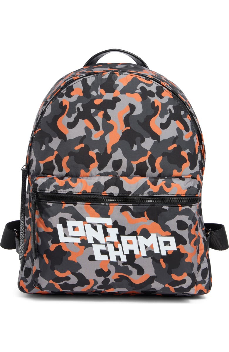 Longchamp Camo Backpack, Main, color, Cement