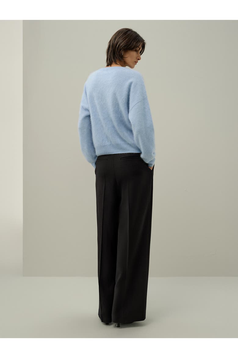 Women's Relaxed Drop-Shoulder Cashmere Sweater, Alternate, color, Illusion Blue