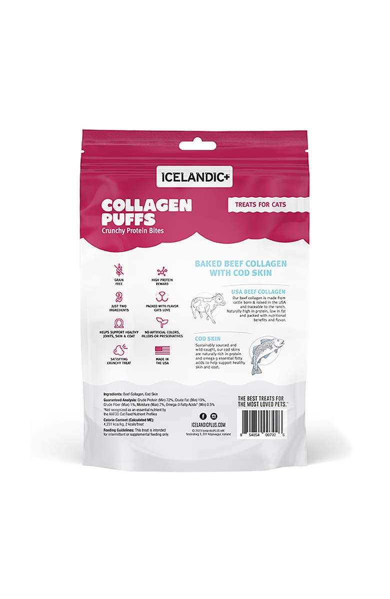ICELANDIC+ Collagen Puffs Baked Beef Collagen With Cod Skin .5oz Bag, Alternate, color, Multicolored