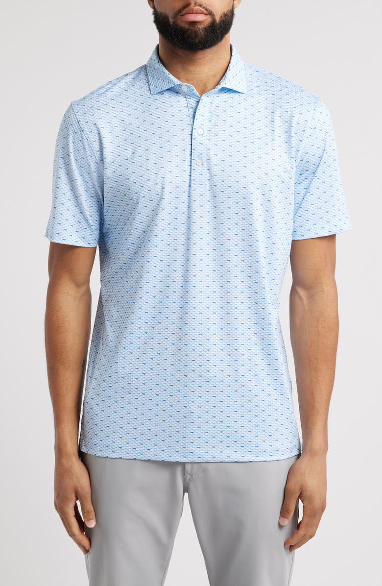 johnnie-O NC Time Abstract Print PREP-FORMANCE Polo, Main, color, 