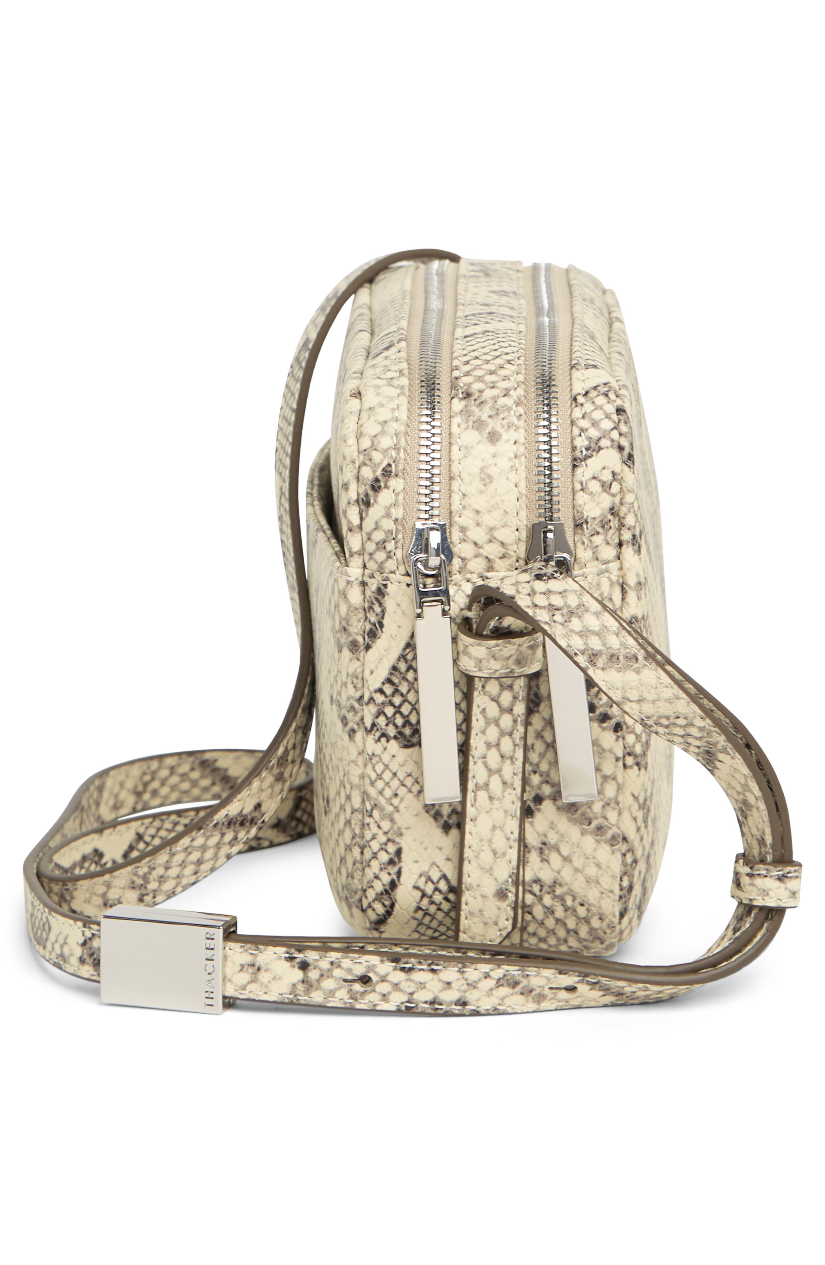 Thacker Shay Snakeskin Embossed Leather Crossbody Camera Bag, Alternate, color, 