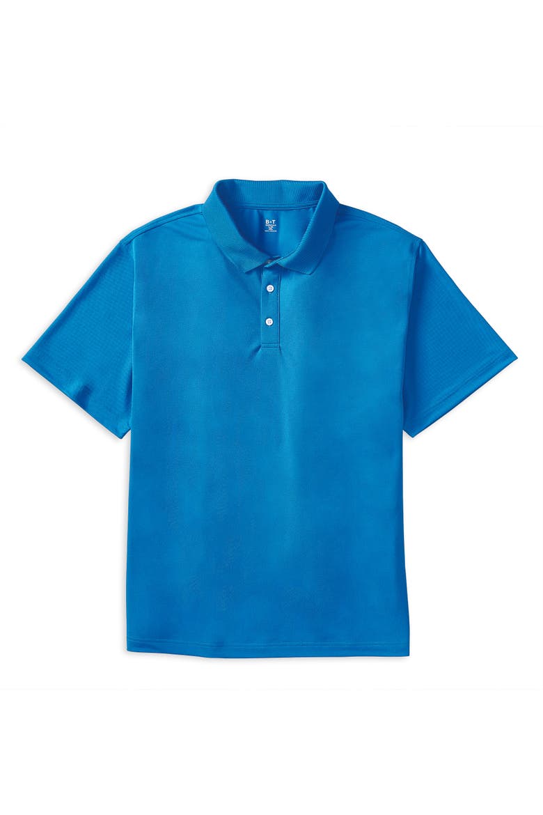 Big & Tall Solid Golf Polo Shirt, Alternate, color, BLUE