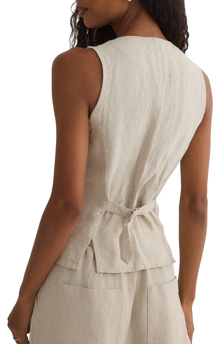 Bella Dahl Belted Back Linen Vest, Alternate, color, 