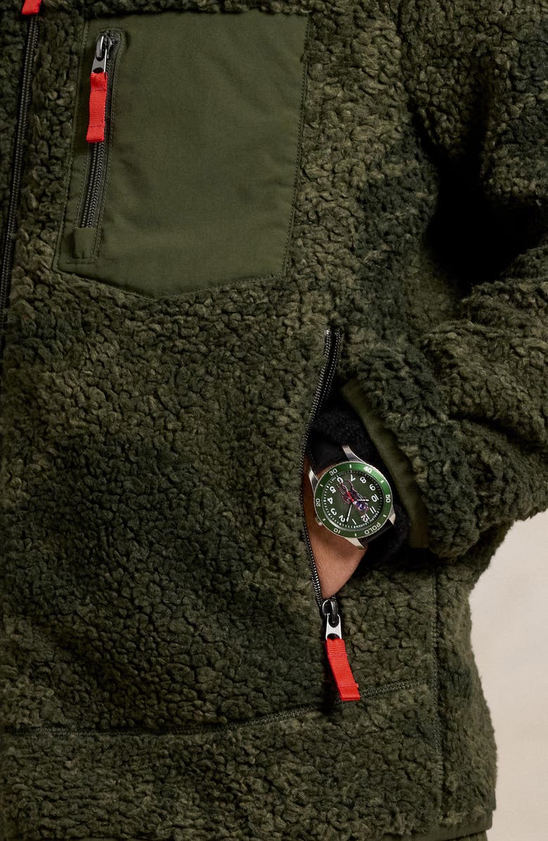 Polo Ralph Lauren High Pile Bonded Fleece Jacket, Alternate, color, Palm Cove Camo Jaq