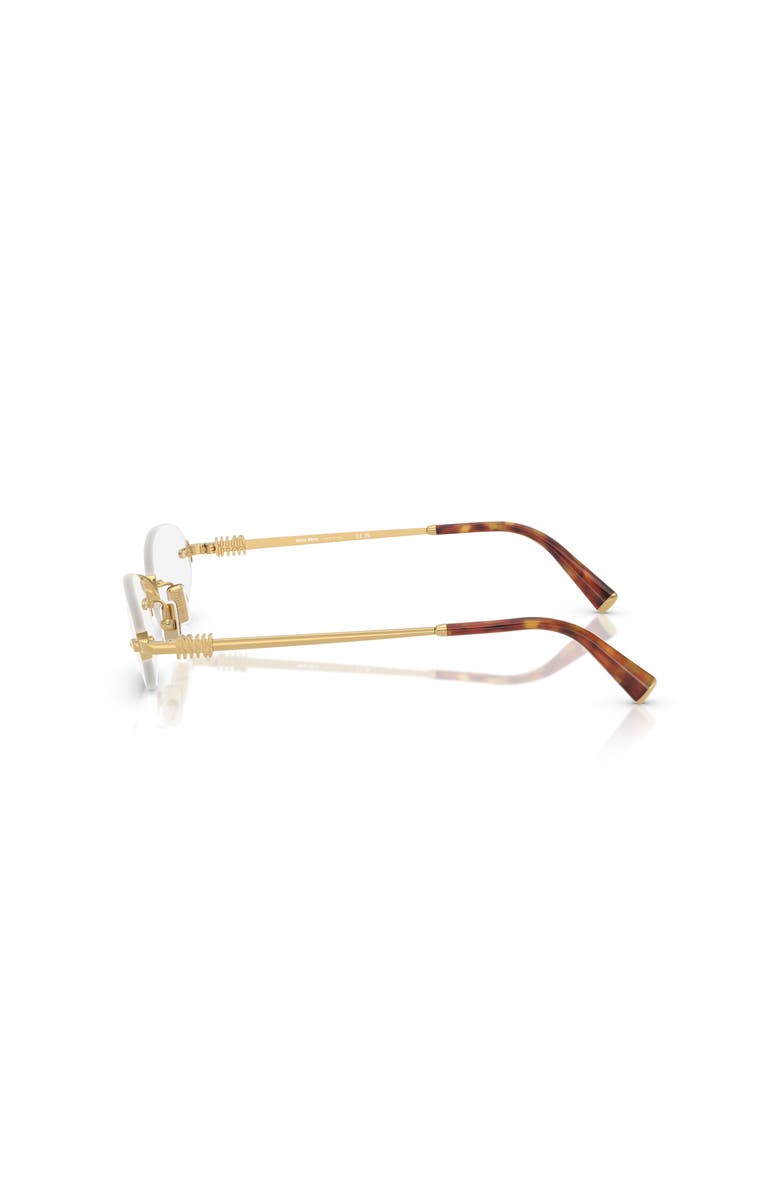 Miu Miu 53mm Oval optical glasses, Alternate, color, Gold