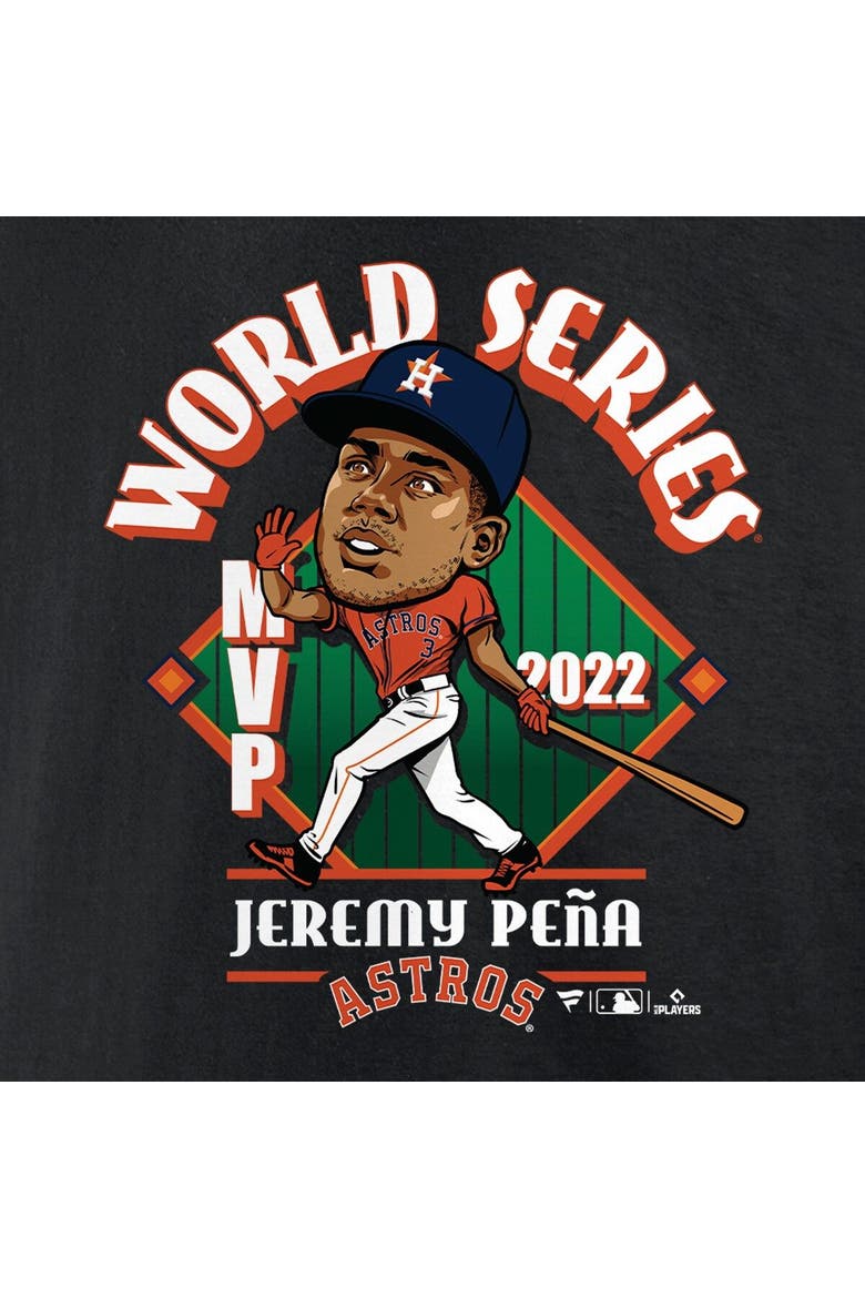 Women's Fanatics Branded Jeremy Peña Black Houston Astros 2022 World Series Champions MVP Plus Size Name & Number T-Shirt, Alternate, color, Black