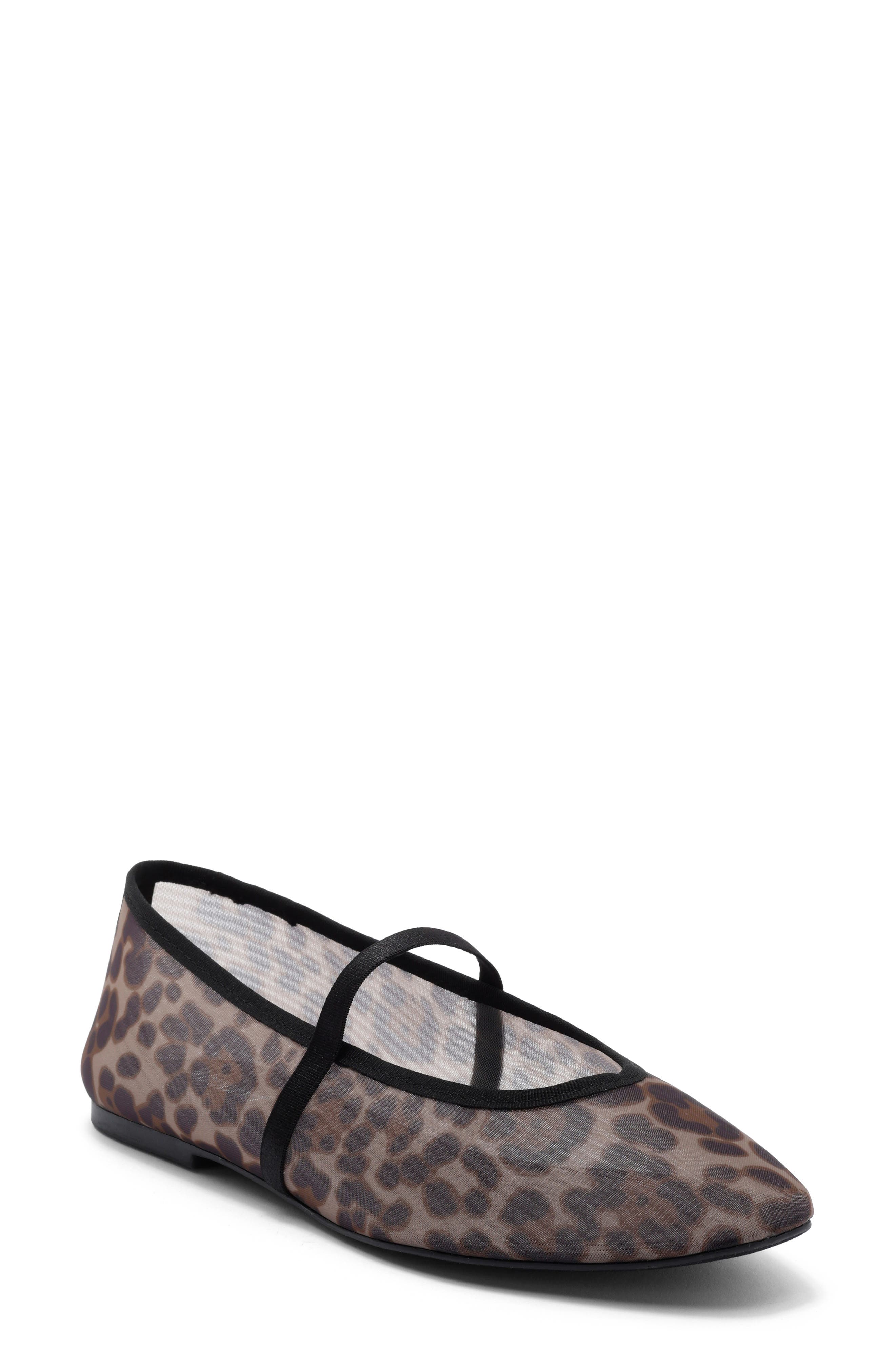 Abound Abigail Mesh Ballet Flat, Main, color, Brown Dark Leopard