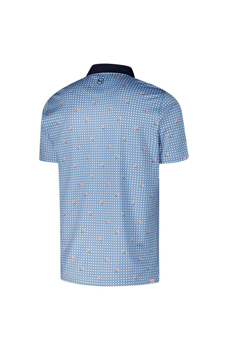 PUMA Men's Puma Blue Kentucky Derby Kentucky Derby Pique Gingham Polo, Alternate, color, 