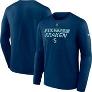 FANATICS Men's Fanatics  Deep Sea Blue Seattle Kraken Authentic Pro Core Primary Long Sleeve T-Shirt